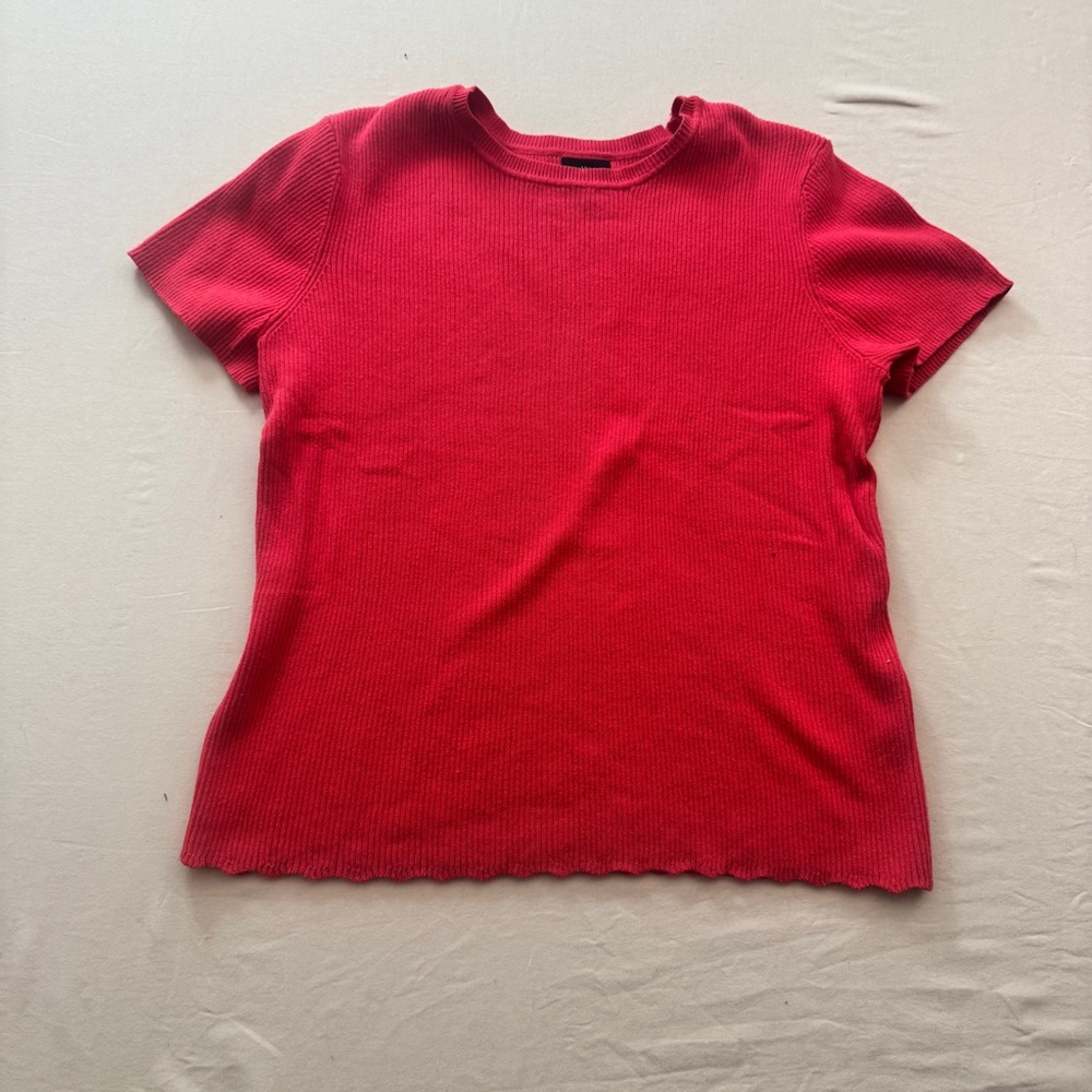 Worthington Vibrant Red Short Sleeve Top